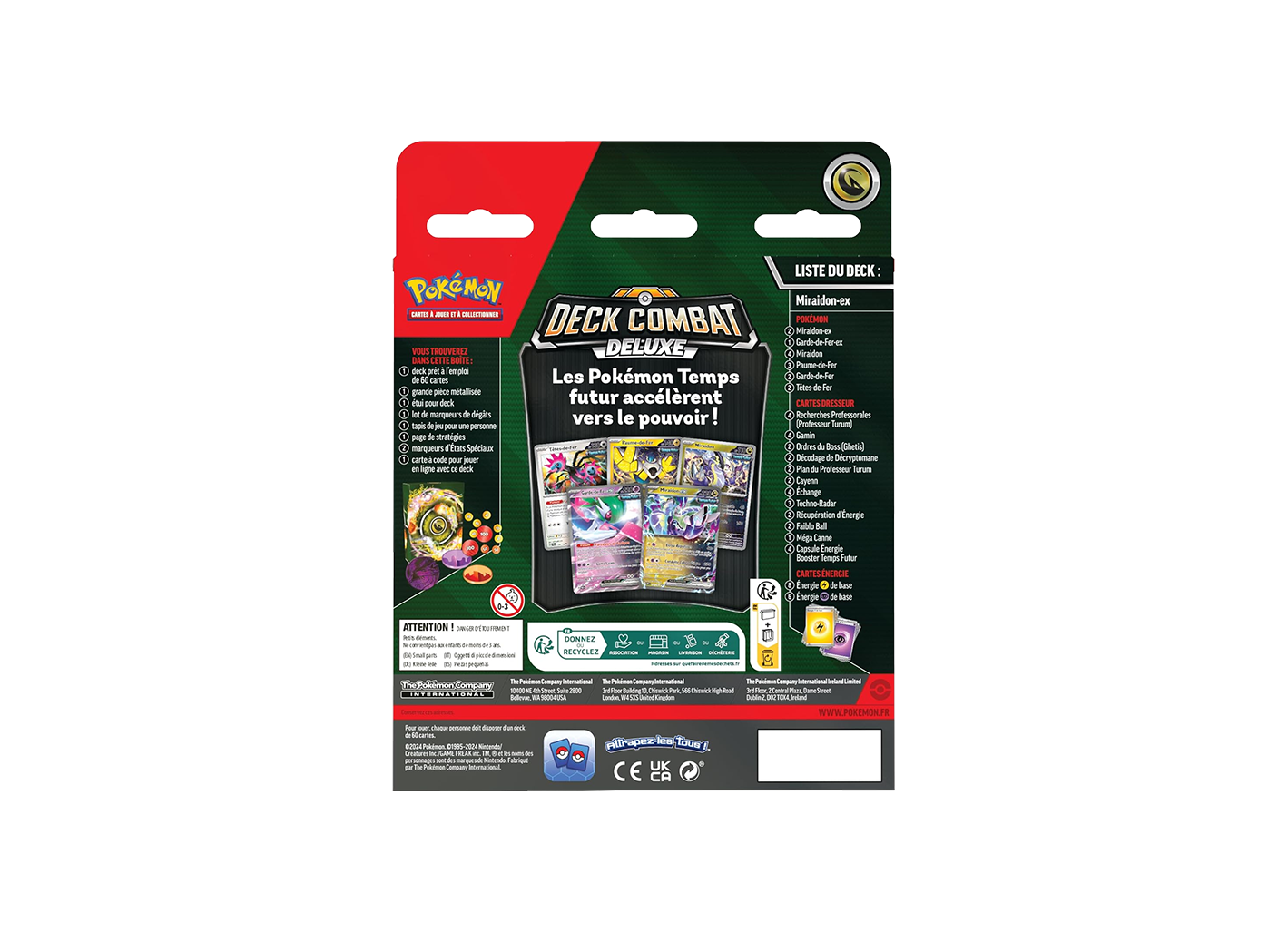 POKEMON -DECK DE COMBAT DELUXE - MIRAIDON-EX OU KORAIDON-EX - FR