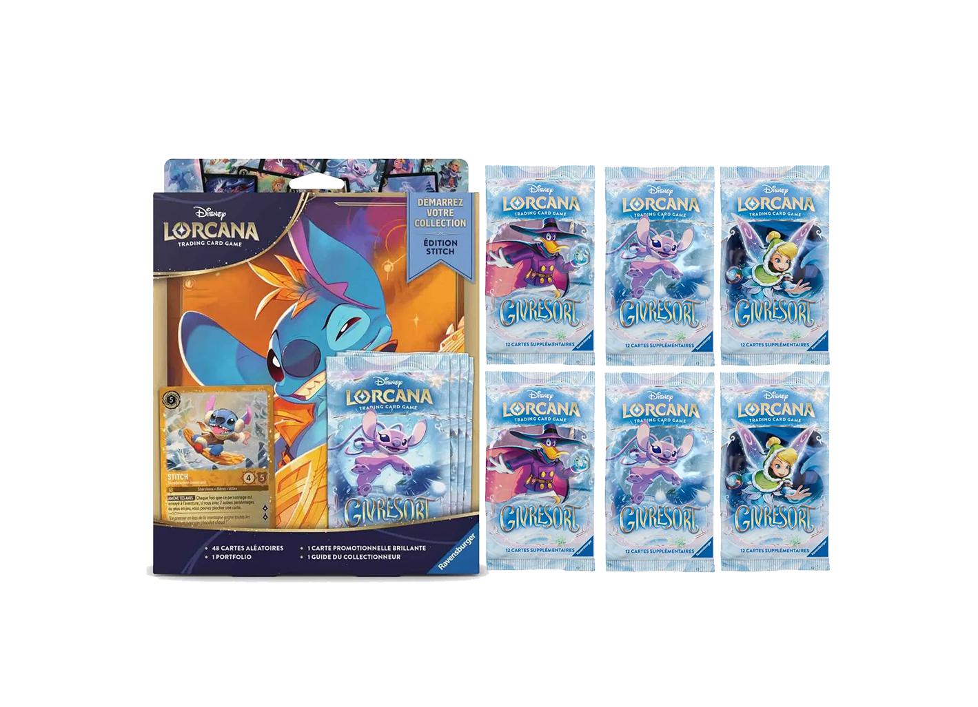 DISNEY LORCANA - PACK SPECIAL COFFRET STITCH + 6 BOOSTERS - CHAPITRE 11 GIVRESORT - FR
