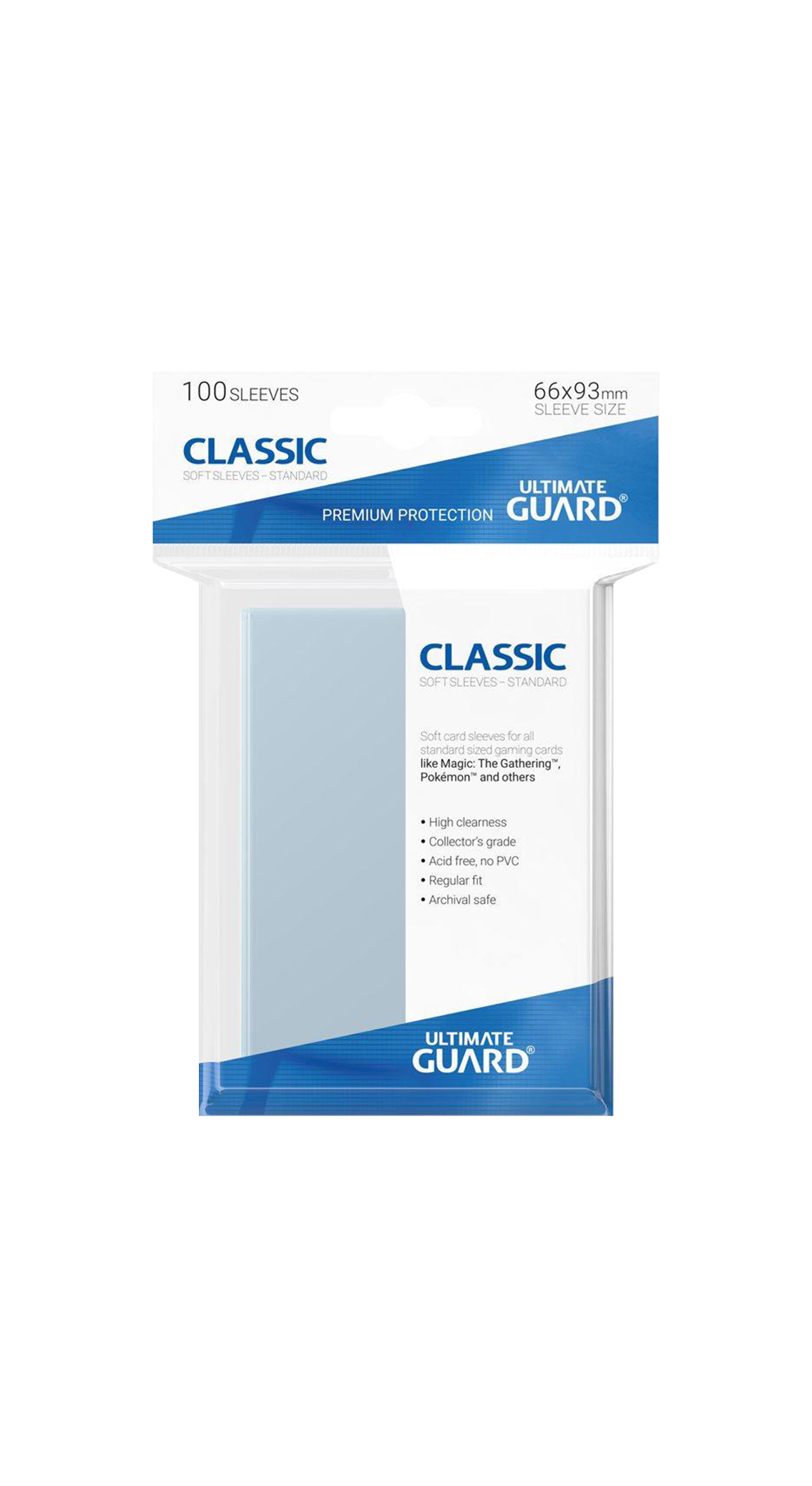 ULTIMATE GUARD - 100 PROTEGE CARTES CLASSIC TRANSPARENT - SLEEVES